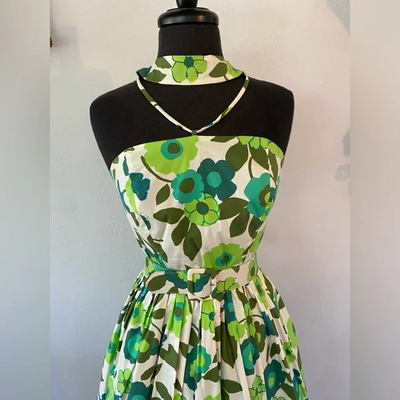 🦄 ALERT 🚨 TATYANA SHIRLEE TEGGE SWING RETRO VINTAGE FLORAL DRESS - Picture 7 of 11